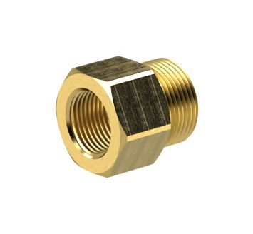 Reducing nipple long, G 1/8 o., G 1/8 i., AF 14, Brass