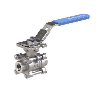 Stainless steel ball valve, length acc. to DIN 3202-M3, G 1/4