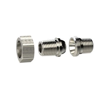 Rem. double threaded nipple, con. sealing, R 1/8 o., R 1/8 o.