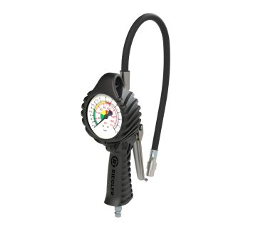 Stand. manual tyre gauge, QUIK-LOK connec., Ø80, Uncali., 0-12bar