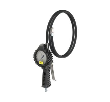 Stand. manual tyre gauge, quick connector, Ø80, calibr., 0-12bar