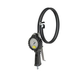 Stand. manual tyre gauge, tyre valve connec., Ø80, cali., 0-12bar