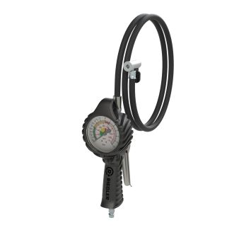 Stand. manual tyre gauge, tyre valve conn., Ø80, Uncali., 0-12bar