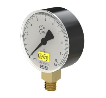 Pressure gauge Ø 63 mm, calibrated, G 1/4, connection bottom