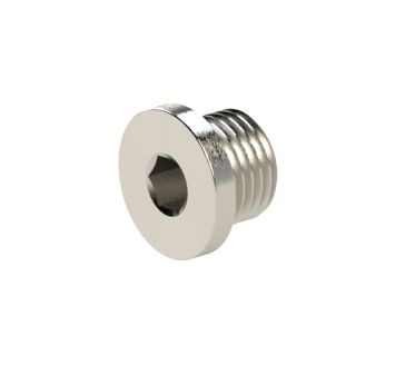 Locking screw, Hexagonal socket and flange, G 1/8, AF 5