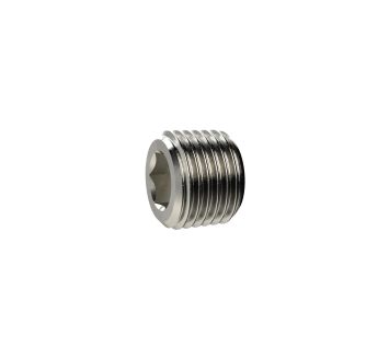 Locking screw, Hexagonal socket, without flange, R 1/8, AF 5