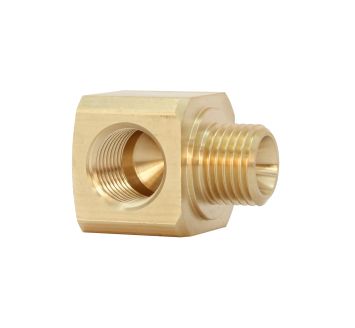 L screw-in distributor, M5, AF 9, Brass