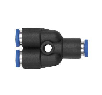 Push-in Y-connector »Blue Series« mini, for hose exterior Ø 3 mm
