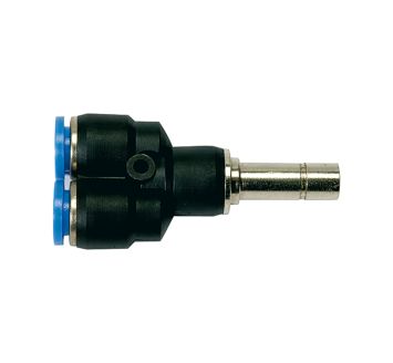 Push-in Y-connector, Plug nipple »Blue Series«, hose/plug Ø 4