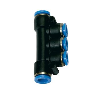 T multi-distributor, Plug connector »Blue Series« hose Ø 2x6/3x4