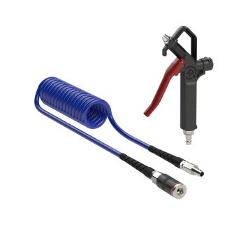 Spiral hose and blow gun kit plastic, PU-hose-&Oslash; 10x6.5, max. 3m