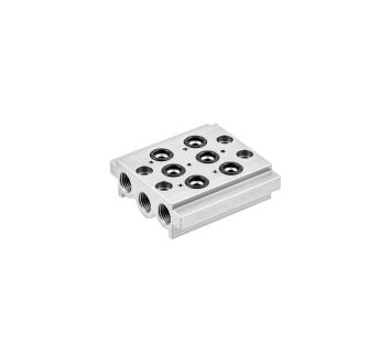 Multi-base plate for 2 valve positions »BASIC«, G 1/8