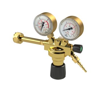 Cylinder pressure regulator, 200bar, Oxygen, Work. press. 0-10bar