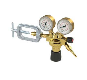 Cylinder pressure regulator, 25 bar, Acetylene, 0 - 1,5 bar