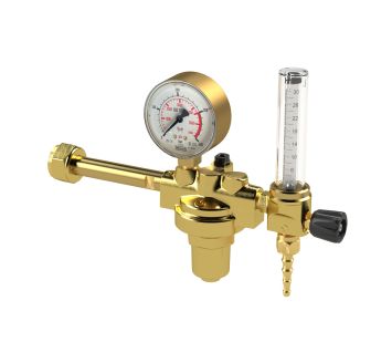 Cylinder pressure regulator 200bar CO2/argon Flowmeter 0-30 l/min