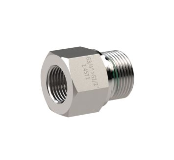 Long reducer, G 1/4 o. G 1/8 i., stainless steel 1.4571, FKM