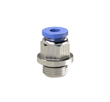 Straight push-in fitting »Blue Series« mini, M3 o., hose ext. Ø 3