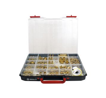 Assortment box, brass rotating parts reduced assortment