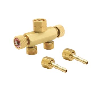 Distributor, oxygen, G 1/4, DN 6, with hose sleeves