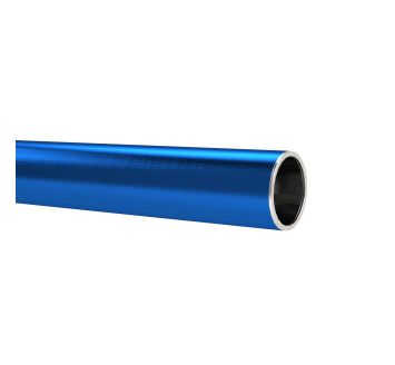 Aluminium pipe, blue, Pipe Ø 15x13, PU 10 pcs., Length 3 m