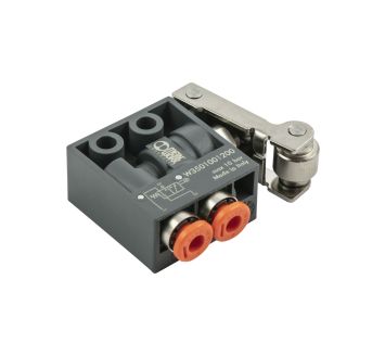 3/2-way miniature valve mechanical, roller lever, NO, 4 mm side