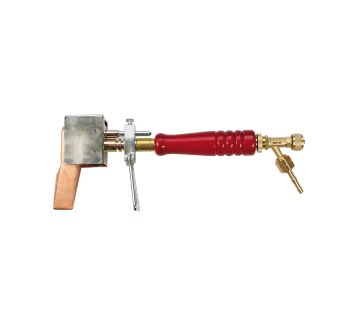 Lötkolben, Griffstück aus Holz, Hammerkupfer 350 g, G 3/8 LH