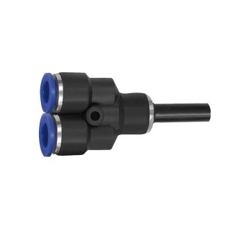 Push-in Y-connector, Plug nipple 6 mm »Blue Series«, reducing