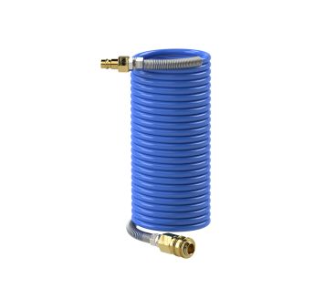 Spiral hose coupling set, Stand. coupl., PA, Hose Ø 8x6, 2.5 m