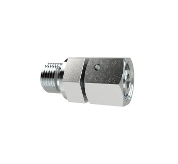Adjustable male connector, G1/4o., Pipe ext.Ø6, galvanised steel