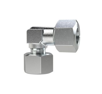 Adjust. angled screw connection, Pipe ext. Ø 6, galvanised steel