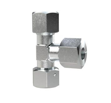 Adjustable L-fitting, Pipe ext. Ø 6, galvanised steel