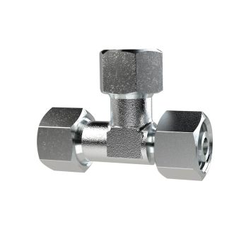 Adjustable L screw connection, Pipe ext. Ø 6, galvanised steel