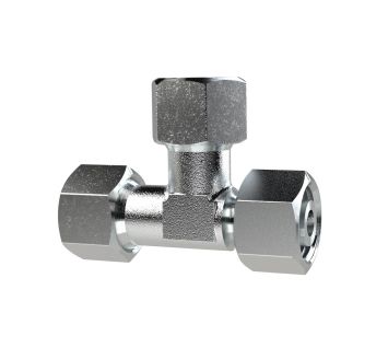 Adjustable L screw connection, Pipe ext. Ø 6, galvanised steel