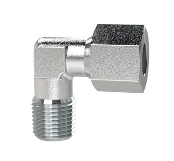 Male elbow, NPT 1/8 o., Pipe exterior Ø 4, galvanised steel