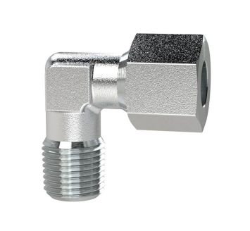 Male elbow, M12x1.5o., Pipe exterior Ø6, galvanised steel