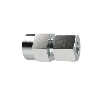 Pressure gauge fitting G 1/4 i., Pipe ext. Ø 4, galvanised steel