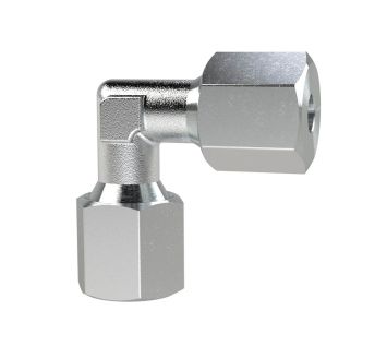 Angled fitting, Pipe exterior Ø 6 mm, galvanised steel