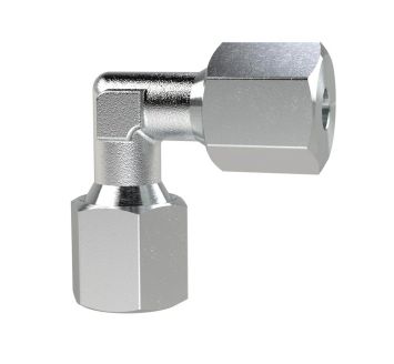 Angled fitting, Pipe exterior Ø 4 mm, galvanised steel