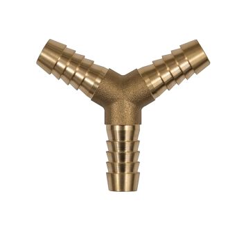 Y hose connection supports, for hose I.D. 4 mm, brass