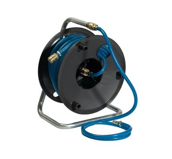 Compressed air hose drum, 20 m PVC hose Ø 12x6