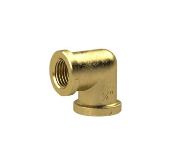 Angled piece, 90°, interior / interior, G1/4, 16bar, bright brass