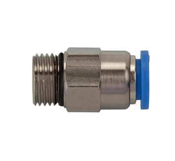 Straight push-in fitting »Blue Series«, Self-locking, G 1/8 o.