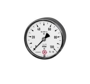 Capsule pressure gauge, rear centric, G 1/4, 0 - 40 mbar, Ø 63