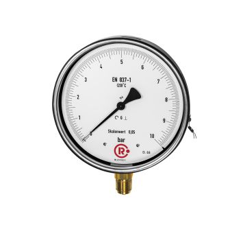 Precision pressure gauge, radial bottom, G 1/2, -1 / 0 bar, Ø 160
