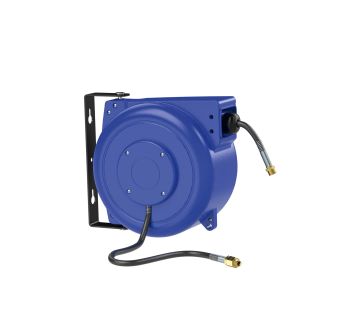 Hose reel, compressed air/water, PVC hose ø 12x8, R1/4-R3/8, 8 m