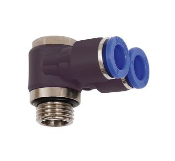 Y- angled piece fitting »Blue Series«, rotating, M5 o.