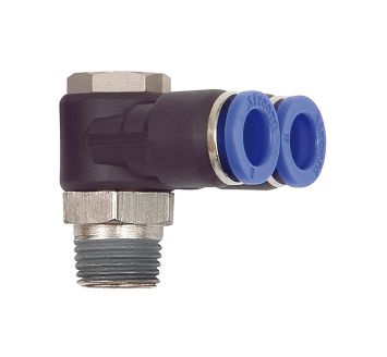 Y- angled piece fitting »Blue Series«, rotating, R 1/8 o.