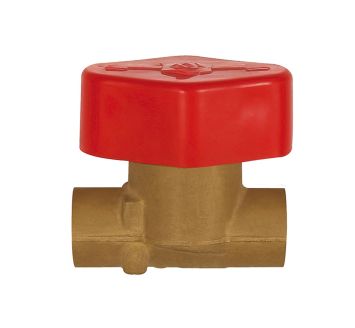 Quick connect blocking valve bright brass, G 1/4 IT, DN 7
