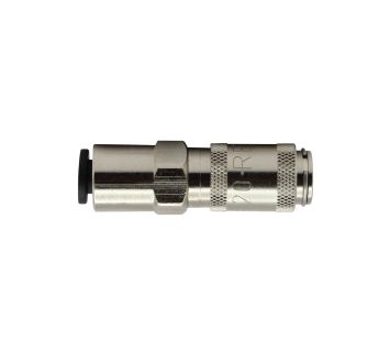 Quick-connect coupling I.D. 2.7 nickel-plated brass, push-in 4 mm