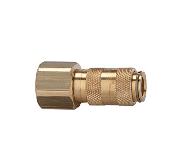 Quick-connect coupling I.D. 2.7, bright brass, M5 IT